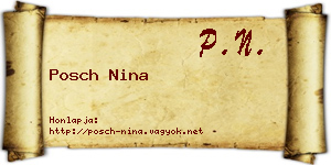 Posch Nina névjegykártya